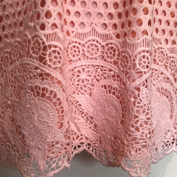 Abercrombie & Fitch Peach Crochet Dress XS Sz 0-00 - Picture 4 of 12